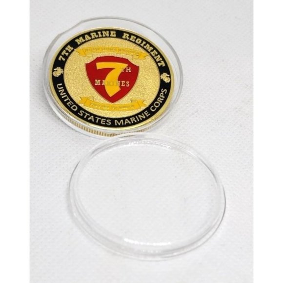 7th Marine Regiment USMC Challenge Coin - Seventh Marine Reinforced - Picture 5 of 16